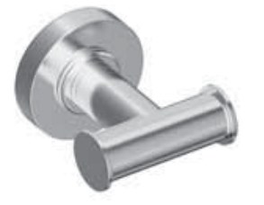 IOM Robe Hook, Double, Round