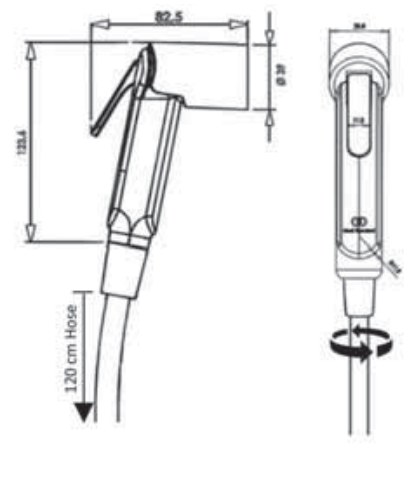 Idealspray Abs Trigger Spray Set, Chrome Flow Regulator 6L/m Chrome AA