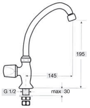 Europa Kitchen Deck Mount Mixer