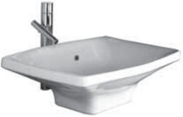 Washbasins Independent Above Counter Rectangular Washbasin, 60 cm, No Tap Hole — 60cm