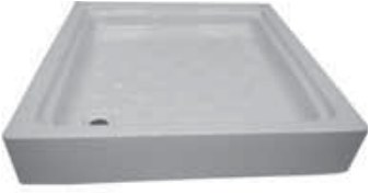 Shower Trays Acrylic Square Shower Tray With Panel — 80x80x17cm