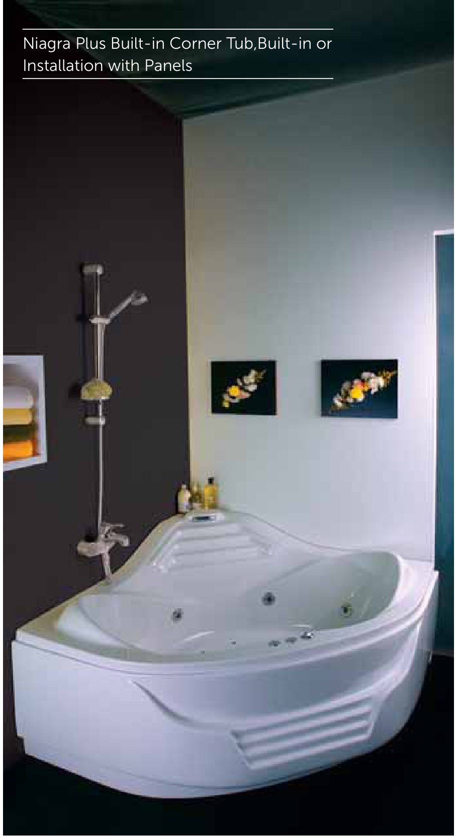 Niagra Plus Built-in Corner Tub,Built-in or Installation with Panels