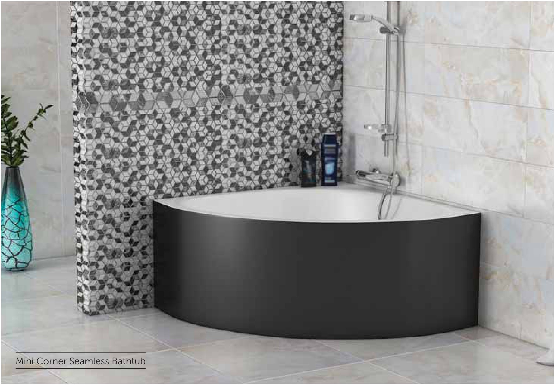 Mini Corner Seamless Bathtub, 120x120 cm White 6HF$$ $ Mini Corner S — 120x120cm