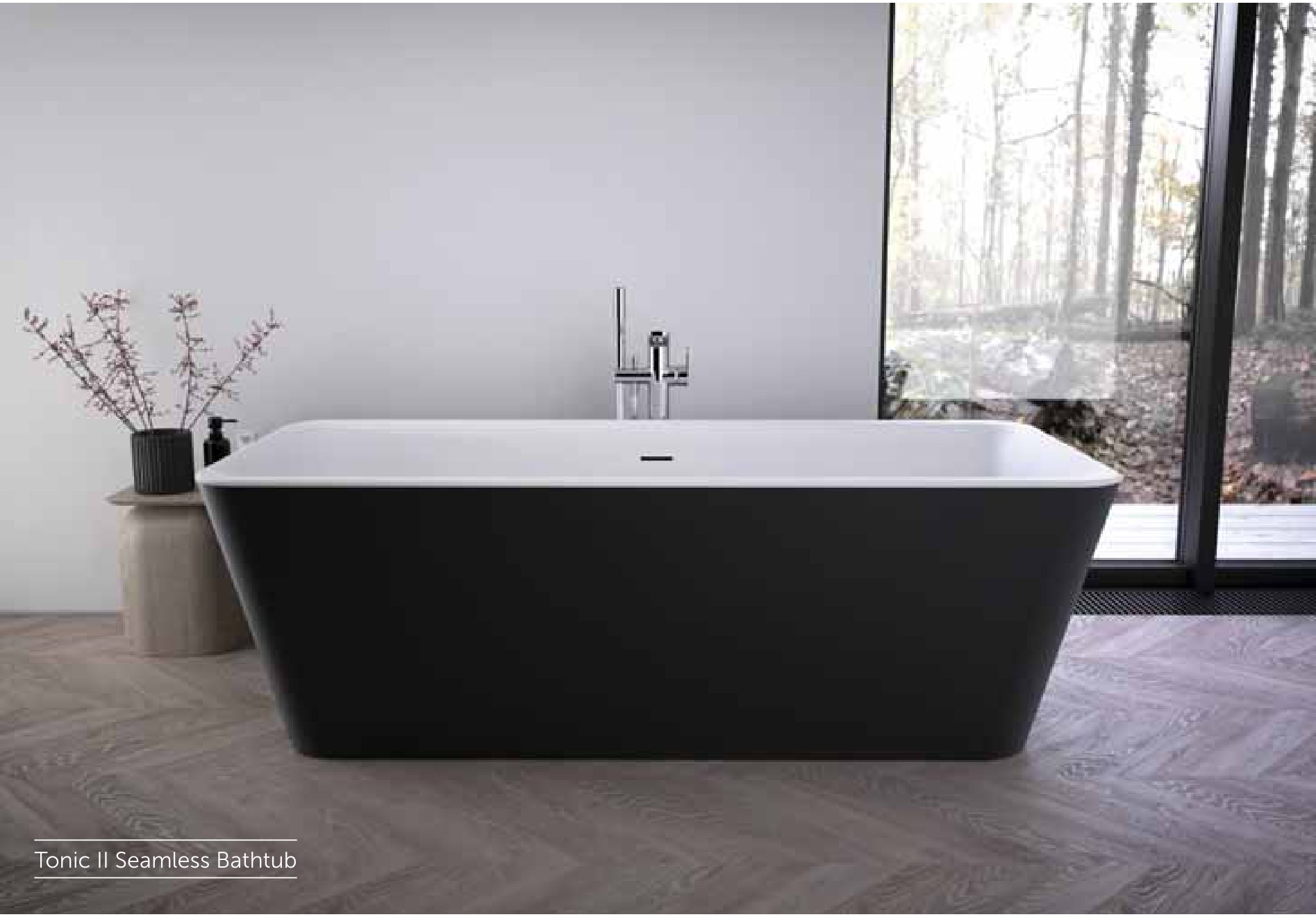 Tonic II Seamless Bathtub, 180x80 cm White Tonic II Seamless Bathtub W — 180x80cm