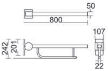 مسند مستقيم 60 سم — 60cm